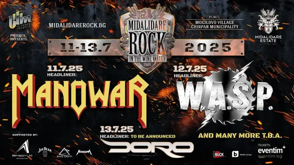 Легендите W.A.S.P. се включват в Midalidare Rock In The Wine Valley 2025