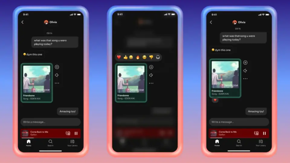Spotify вече предлага и опция за разменяне на съобщения