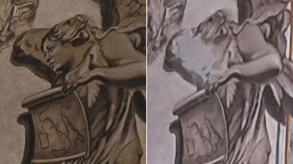 Заличиха лика от фреска в римска базилика, защото приличал на италианския премиер