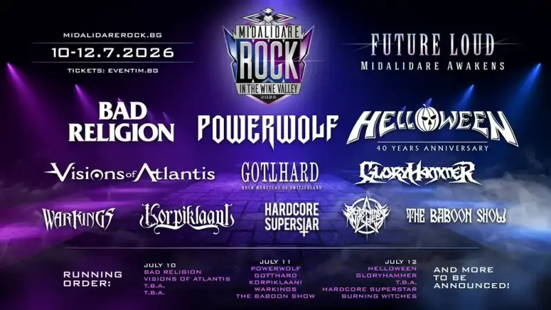 Bad Religion са третият хедлайнер на Midalidare Rock In The Wine Valley