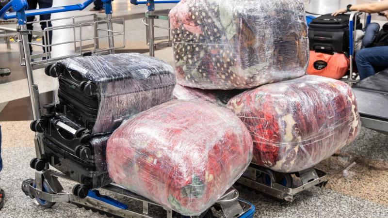 Летищата ограничават опаковането на куфари с фолио